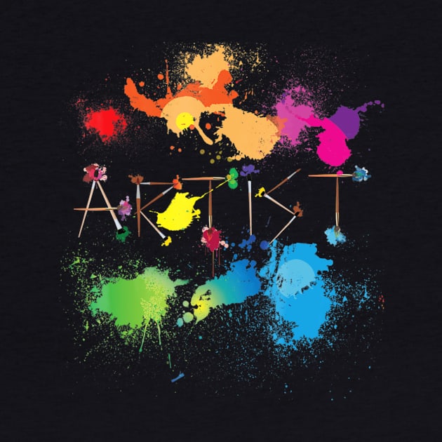 Artist Messy Painters Funny Paint Splatter Art by HaroldKeller